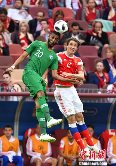 世界杯揭幕战上演屠杀 俄罗斯5:0沙特